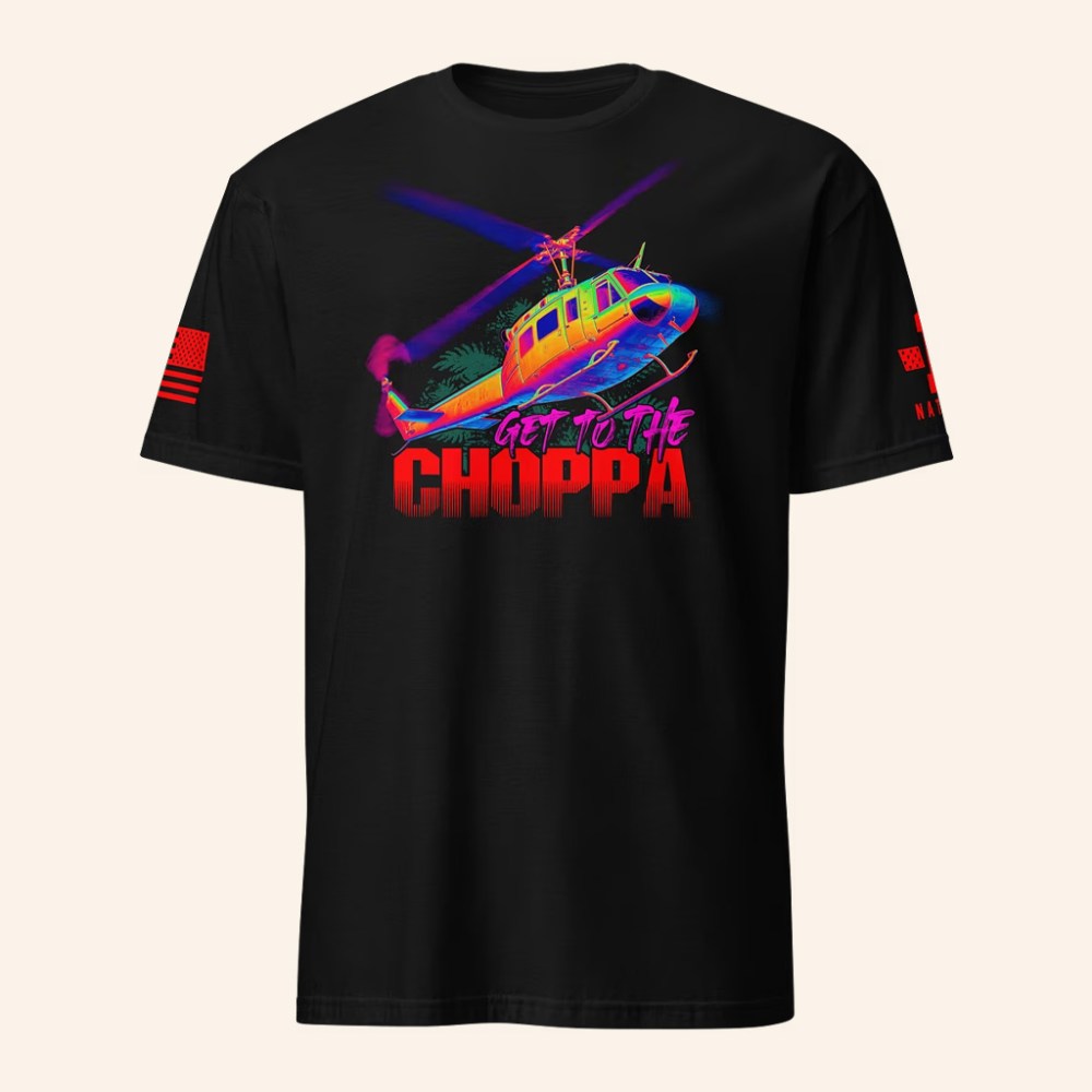 1 Nation Design Merch Get To The Choppa T-Shirt Patriotic Gifts For Him - Thriftgiftshop