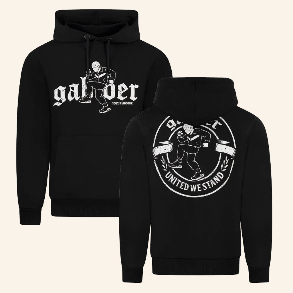 100 Procent Hardcore Merch Gabber Hoodie United We Stand Hoodie Dad Christmas Gifts - Thriftgiftshop