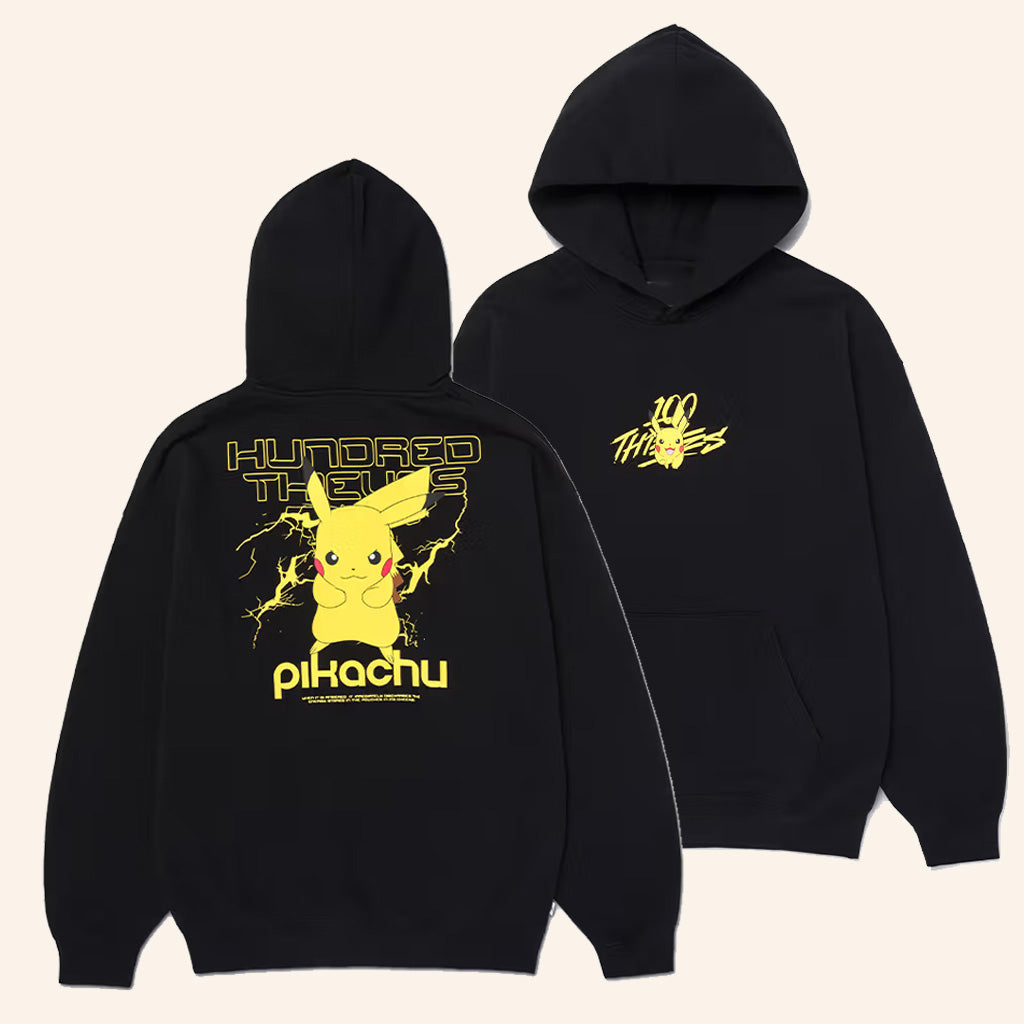 100 Thieves Merch Pikachu Electric Hoodie Xmas Gifts For Boyfriend - Thriftgiftshop