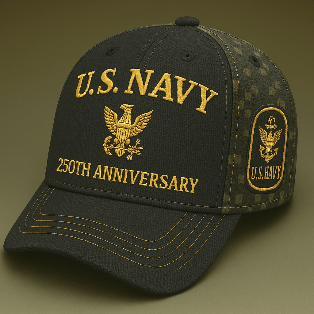 US Marines 250th Anniversary Tribute 3D Cap, Embroidered Cap, Gift for Him