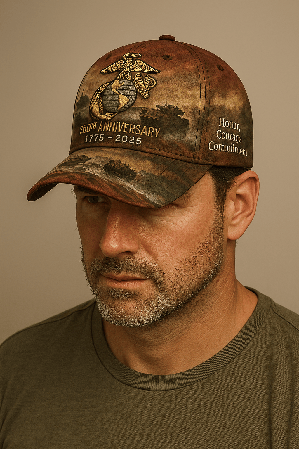 USMC Amphibious Legacy 250th Anniversary Hat, Embroidered Cap, 3D Cap, Gift idea For Men & Women