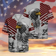 Eagle US Marine Corps Veteran 250th Years Of Service Hawaiian Shirt Patriotic Apparel