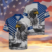 Eagle US Navy 250th Years Anniversary Hawaiian Shirt Warship Proud Veteran Apparel Presents