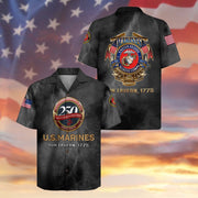 US Marines Tun Tavern Hawaiian Shirt 250 Years Military Clothing Patriots Presents