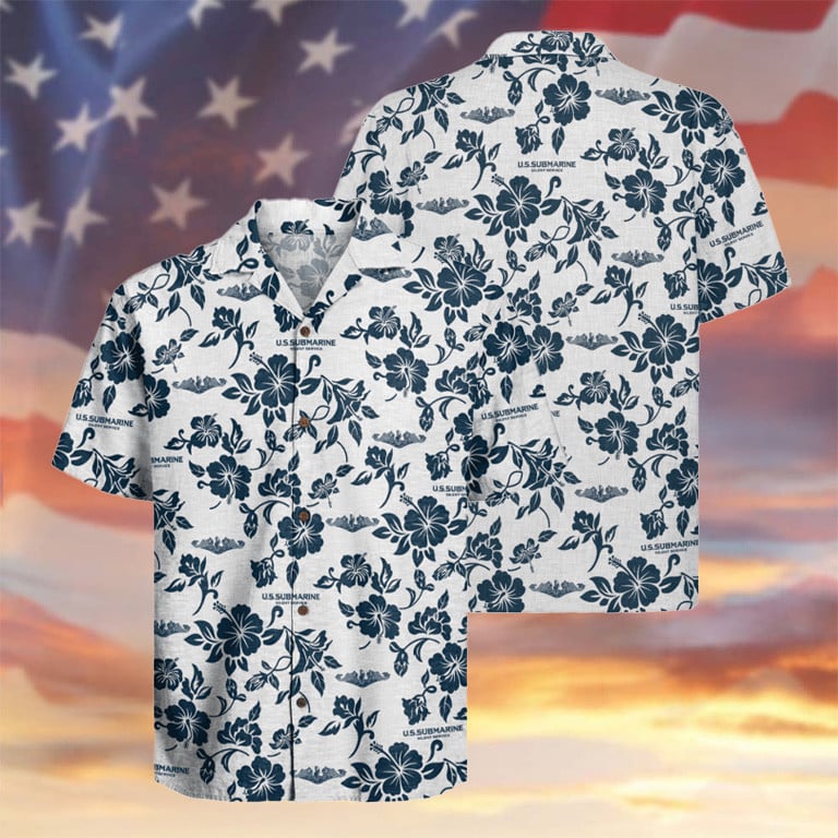 US Navy Submarine Hawaiian Shirt 250 Years Hibiscus Tropical Aloha Shirt Gifts For Sailor