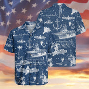 US Navy Surface Warfare Forces Hawaiian Shirt 250 Years Of Service Apparel Patriotic Gifts_