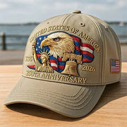 United States 250th Anniversary Hat, Great Gift For Patriotic Americans, Best Seller Patriotic Cap