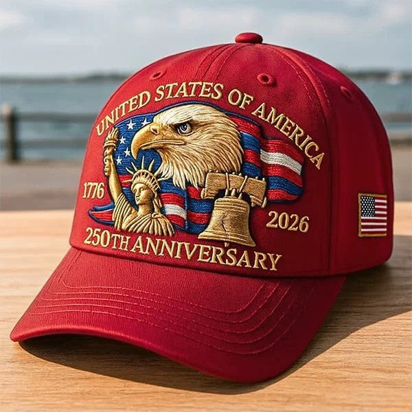 United States 250th Anniversary Hat, Great Gift For Patriotic Americans, Best Seller Patriotic Cap