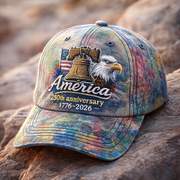 US 250th Anniversary Art Hat, Veteran Style Patriotic Cap, Perfect Gift for Men