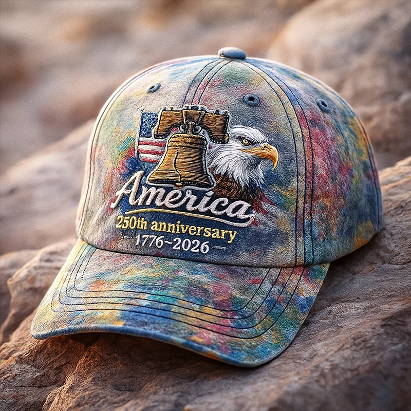US 250th Anniversary Art Hat, Veteran Style Patriotic Cap, Perfect Gift for Men