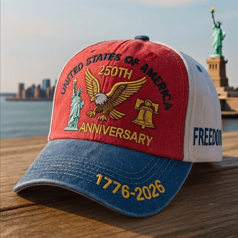 US 250th Anniversary Hat, Freedom & Liberty Cap, America Lover Gift Idea