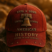 US Vintage 250th Anniversary Printed Hat, Ideal Gift for Veterans & Military Fans