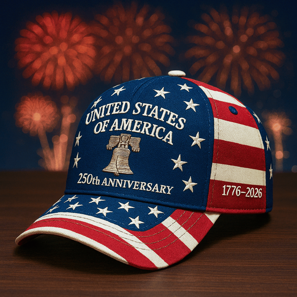 United States 250th Anniversary Commemorative Baseball Cap, USA Flag Embroidered Hat, Gift For Men & Women