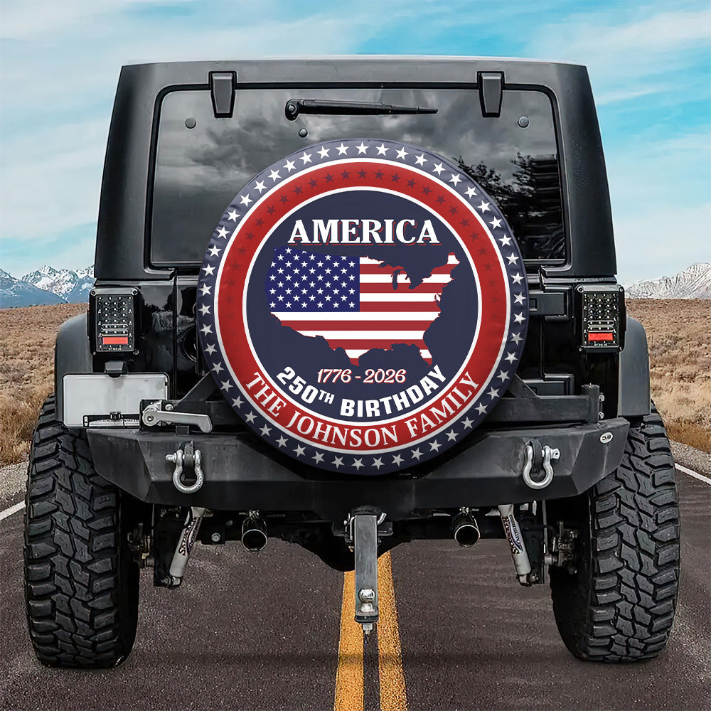 Personalized Family Name America 250th Anniversary Tire Cover CH07 910222