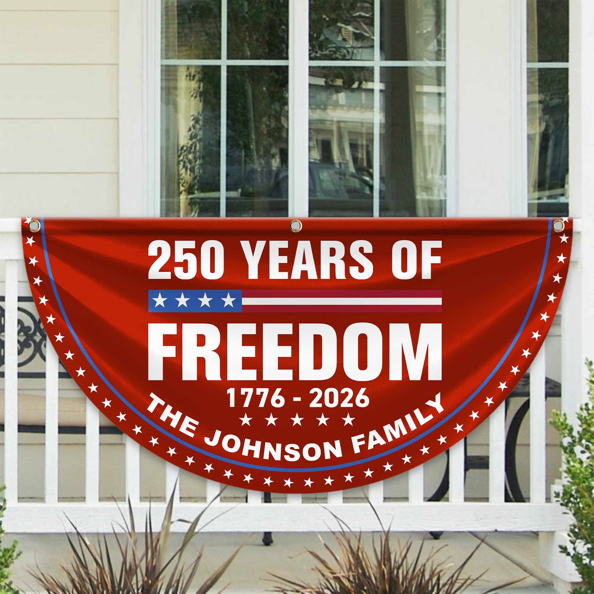250 Years Of Freedom Custom Family Name Non-Pleated Fan Flag CH07 910234