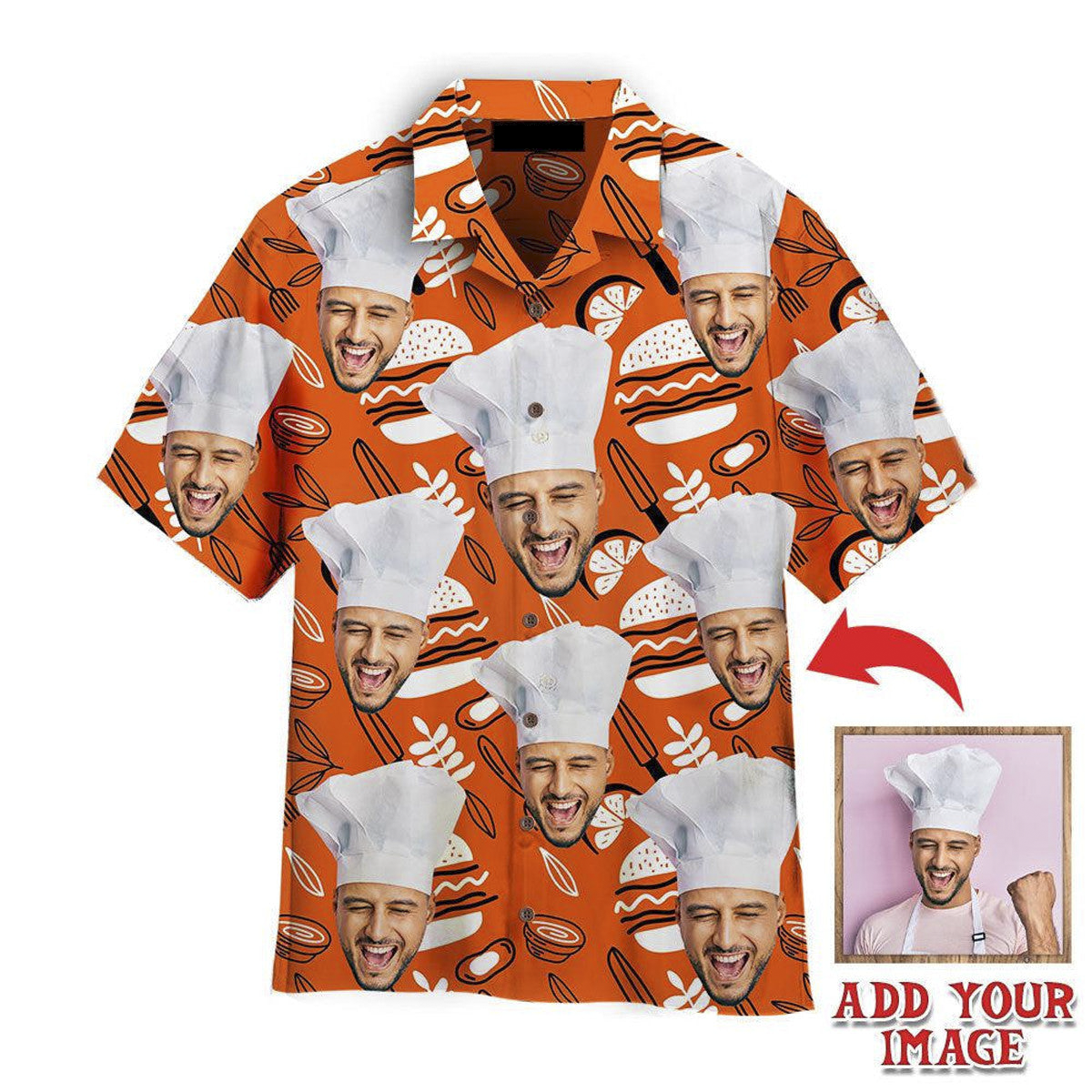 Funny Custom Face On Barbecue Party Custom Hawaiian Shirt, Personalized Hawaiian Shirts, Custom Photo Hawaiian Shirt