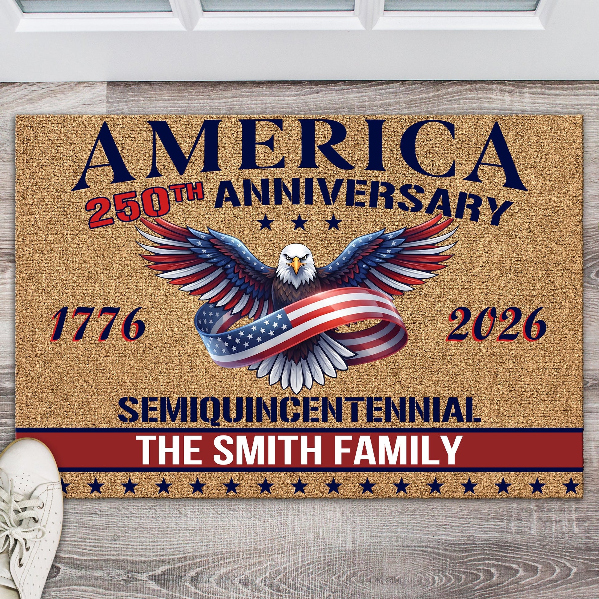 Personalized Family Name America 250th Anniversary Doormat CH07 910276