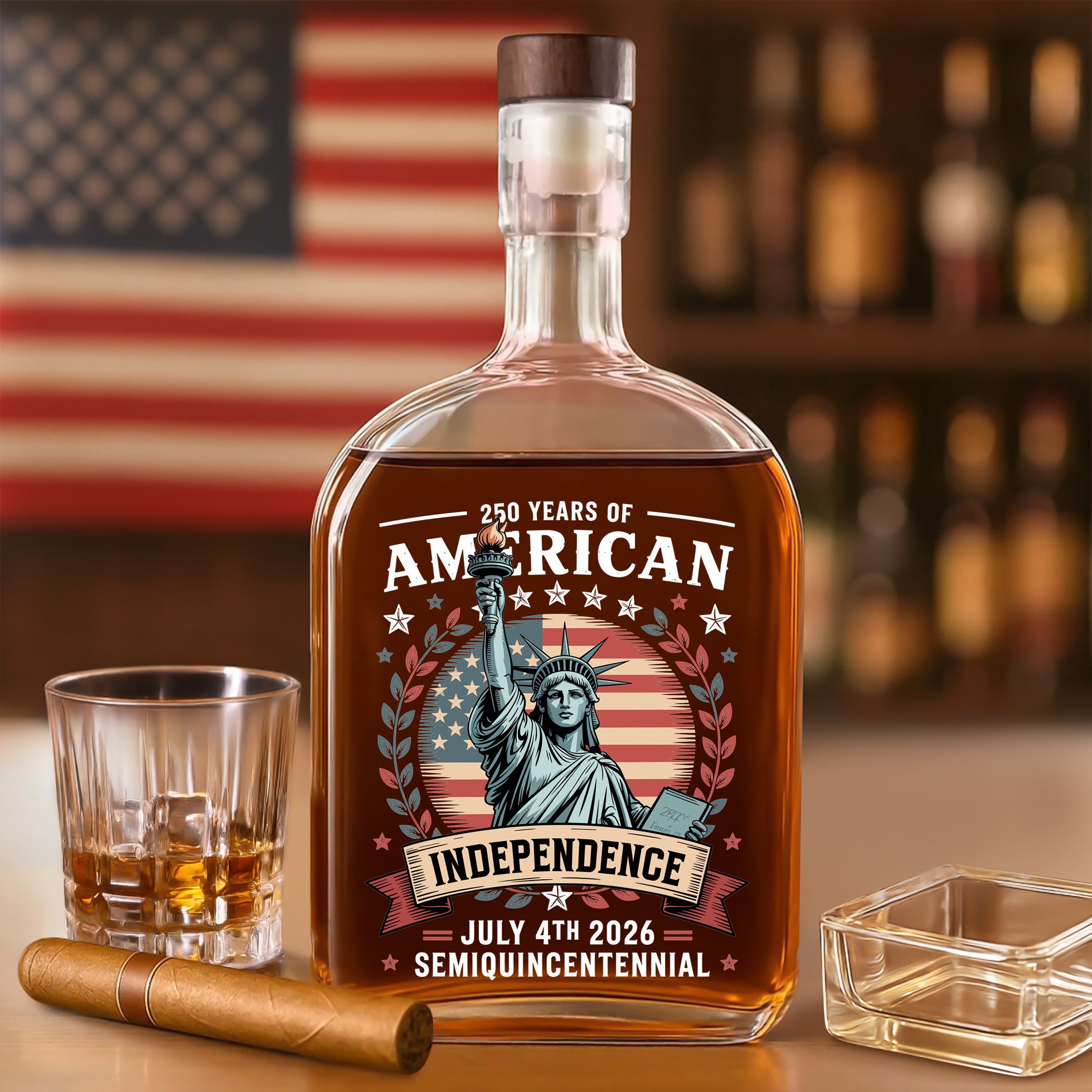 250 Year Of American Independence Whiskey Bottle LM32 895299