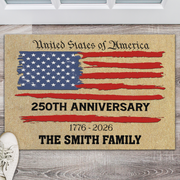 Custom Family Name 250TH Anniversary 1776-2026 Doormat TH10 898431