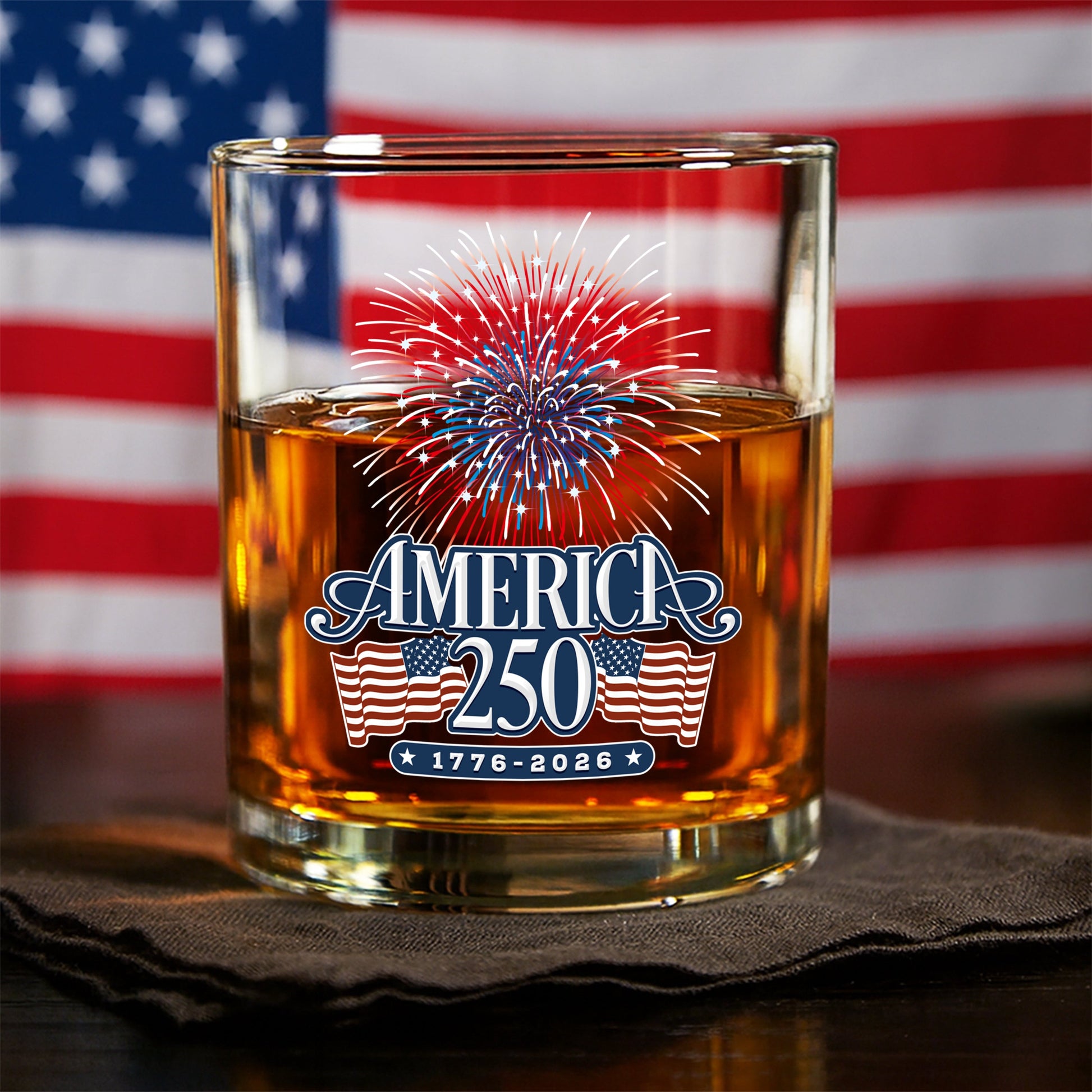 America 250 Firework Whiskey Glass TH10 894643