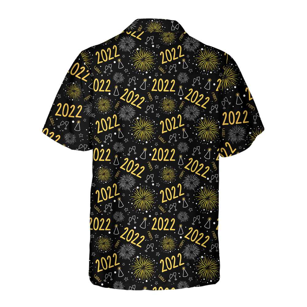 2022 New Year Golden Firework Hawaiian Shirt, Happy New Year Shirt For Men And Women- Perfect Gift For Fishing Lovers, Friends, Husband, Boyfriend, Family