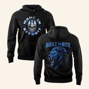 2025 Made In Detroit Built To Bite Hoodie Detroit Lions Merch Presents For Football Lovers - Thriftgiftshop