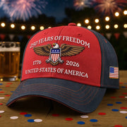 250 Years Of Freedom Hat Eagle USA Flag 1776 2026 United States Of America Patriotic Gifts