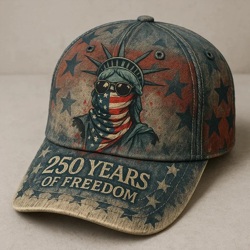 250 Years Of Freedom Hat Statue Of Liberty Baseball Cap Retro Gift For Veterans