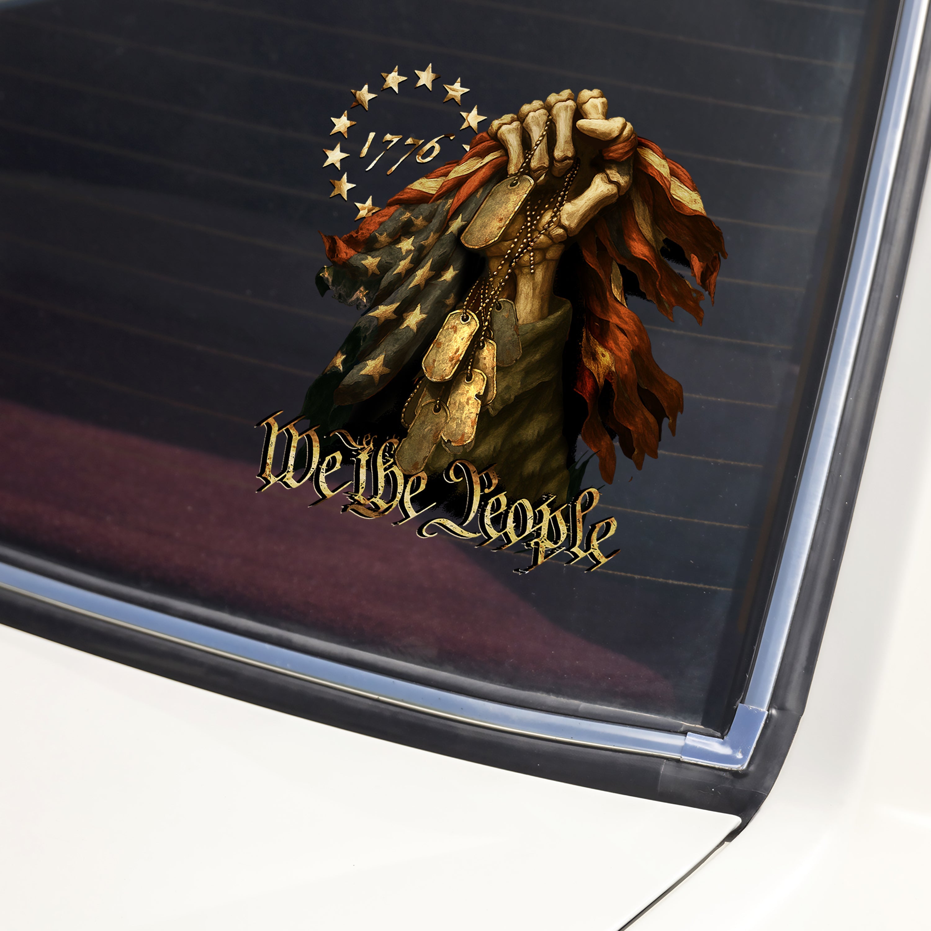 We The People  Bone Hand Decal Sticker Gift For Independence