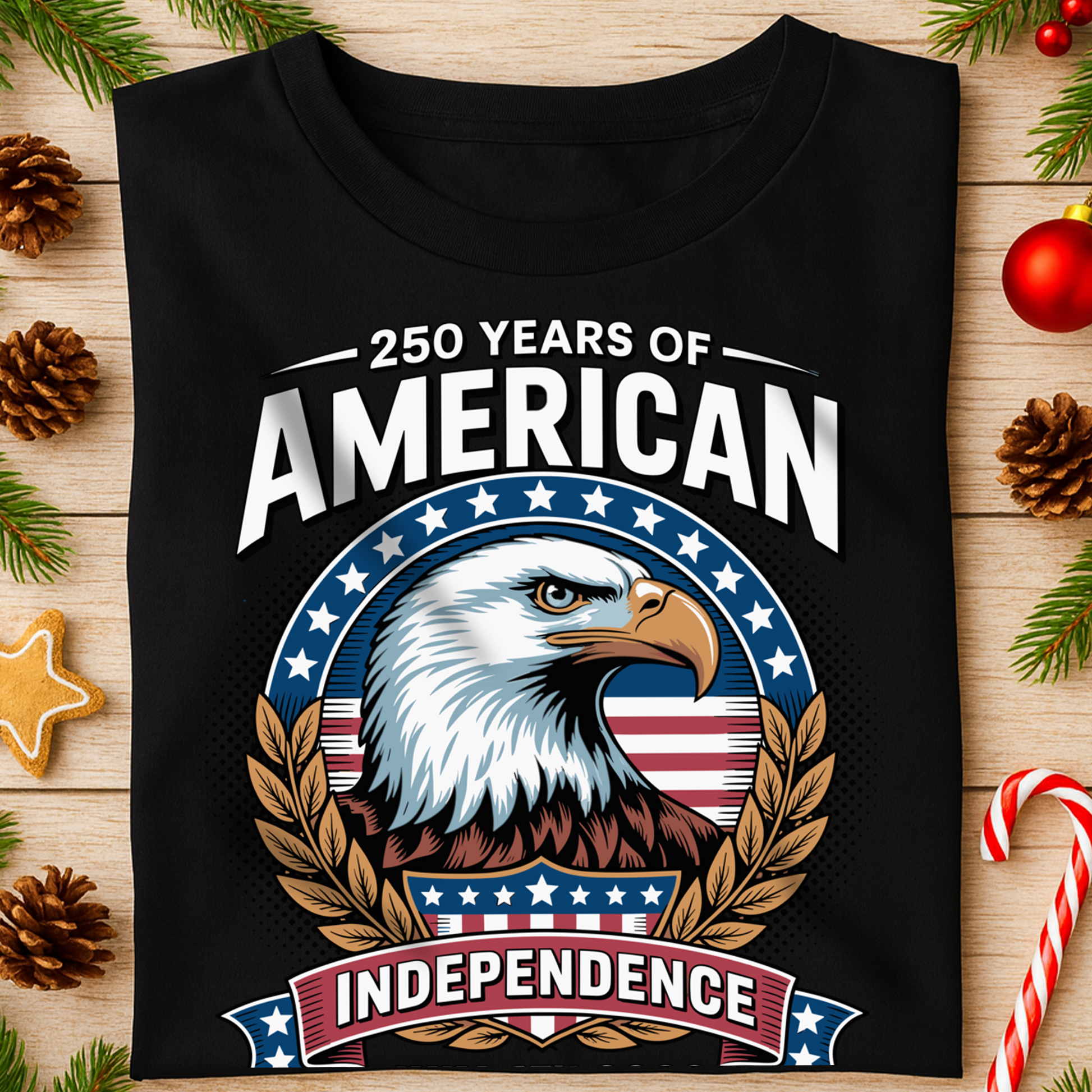 American 250 Years Independence Eagle - July 4th 2026 Dark Shirt LM32 895247