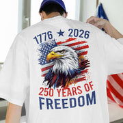 America Semiquincentennial 250 Years Of Freedom Back Side Bright Shirt CH07 896700