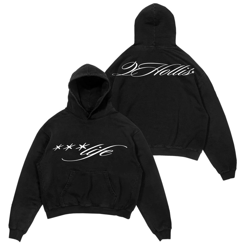 2Hollis Merch Life Script Hoodie Present For Husband - Thriftgiftshop