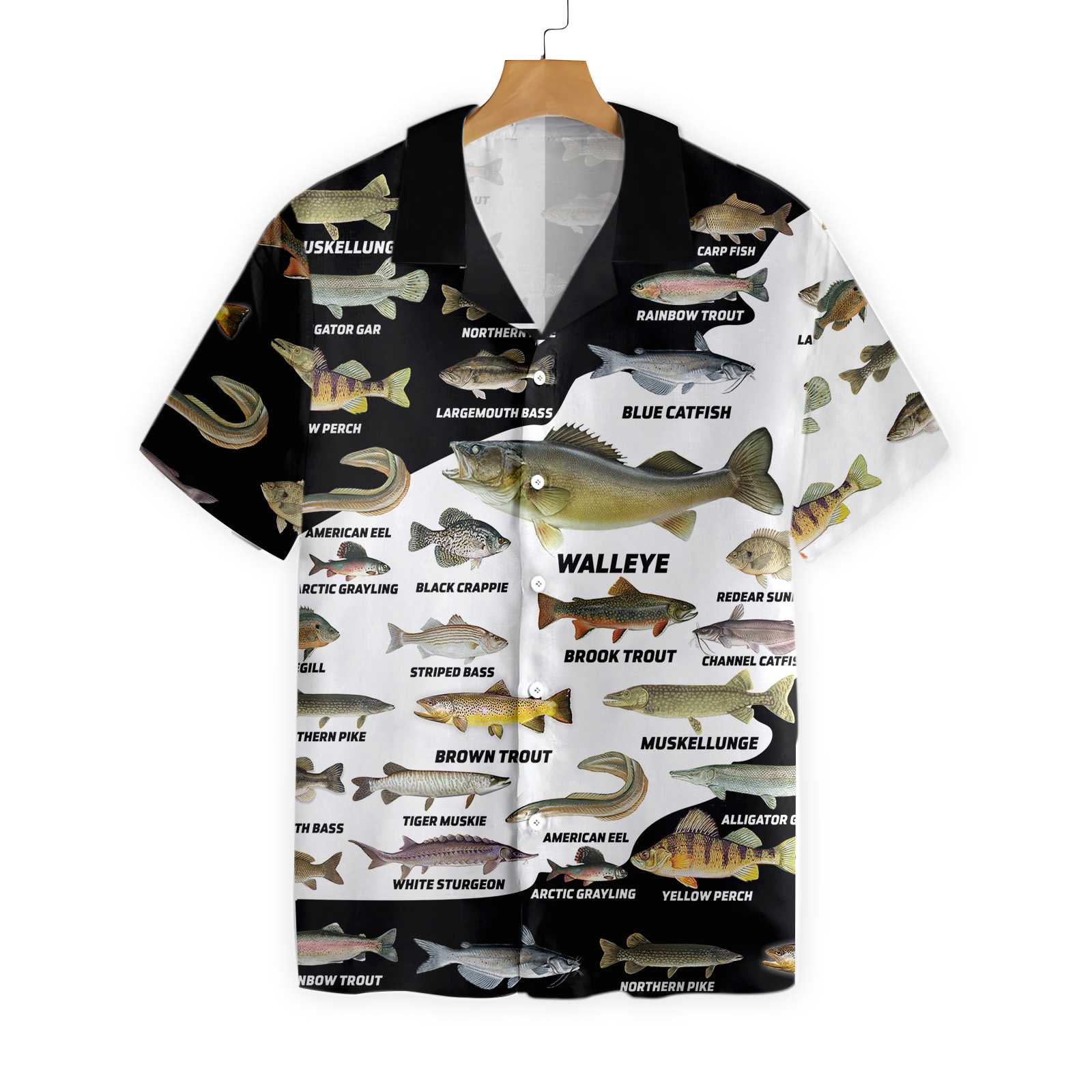 3D Freshwater Fish Types Hawaiian Shirt, Fishing Aloha Shirt For Men And Women - Perfect Gift For Fishing Lovers, Friends, Husband, Boyfriend, Family