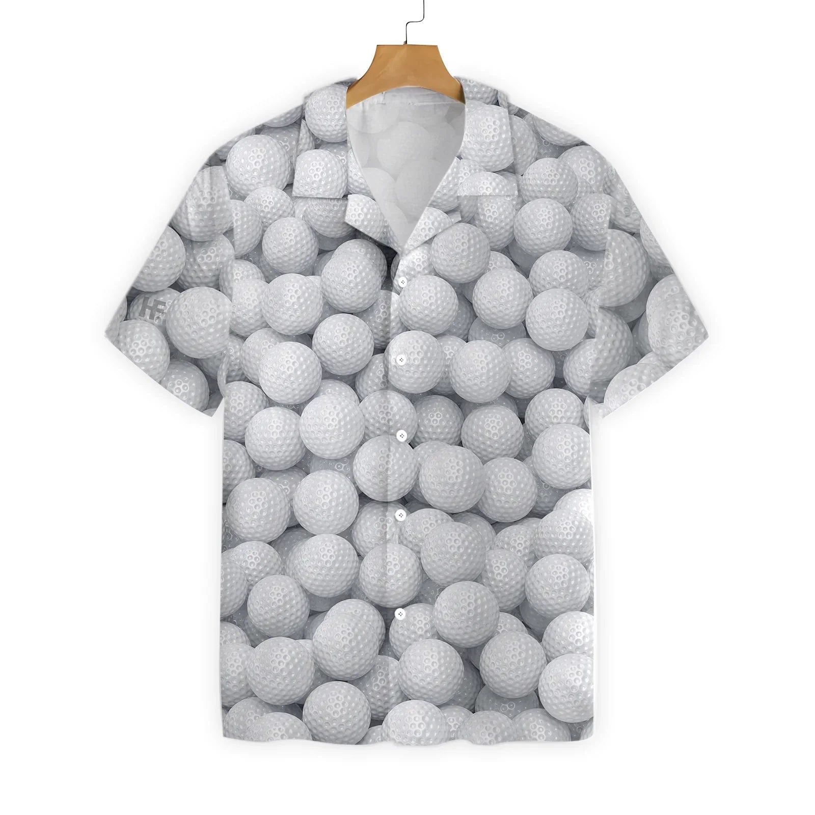 3D Render Golf Balls Hawaiian Shirt, Golf Balls Pattern Aloha Shirt For Men, Perfect Gift For Golf Lovers