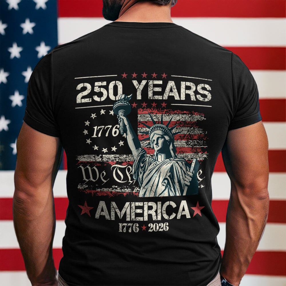 Celebrate Our America 250th Anniversary We The People Back Side Dark Shirt CH07 896712