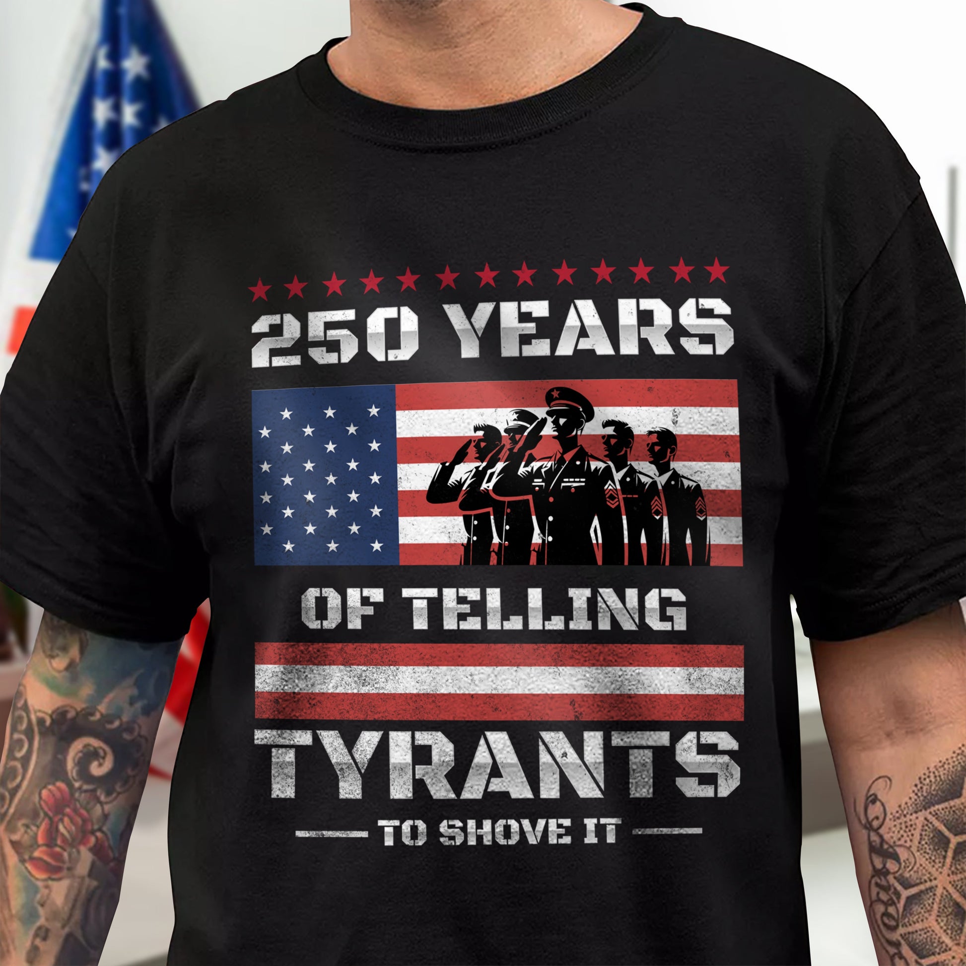 250 Years USA 250th Anniversary America Celebration Dark Shirt CH07 896696