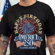 America 250 Semiquincentennial Fireworks Celebration Dark Shirt HO82 894604