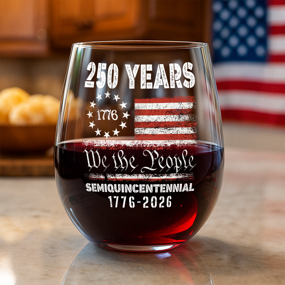 Celebrate Our America 250th Anniversary United States Semiquincentennial Wine Glass HA75 897416