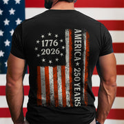 250 Years America Flag 250th Birthday 1776-2026 Dark Shirt HO82 894782