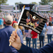 250 Years of Freedom American USA 250th Anniversary 1776-2026 Handheld Flag HA75 898866