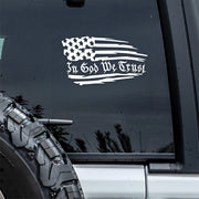 In God We Trust Decal Sticker - American Flag Car Window Decal Sticker HA75 898374