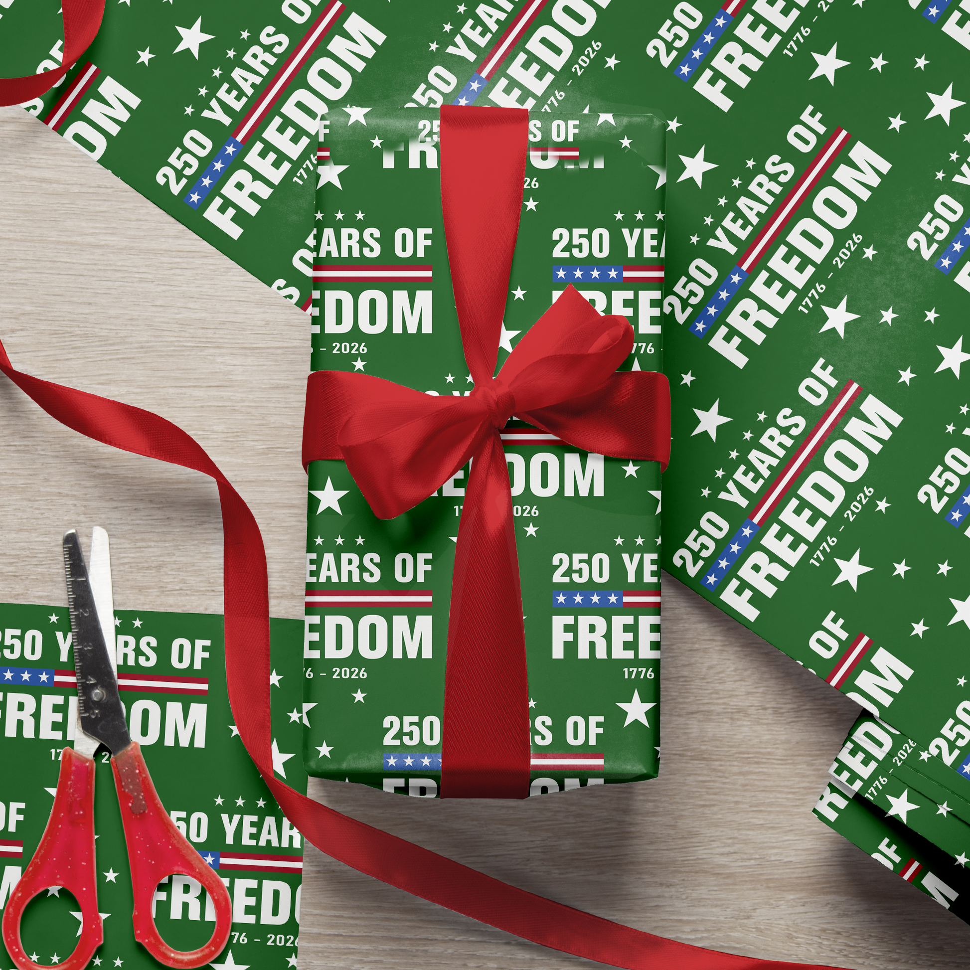 250 Years Of Freedom 1776-2026 4th Of July Wrapping Paper HO82 900676