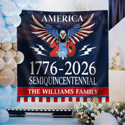 Personalized 250 Years Semiquincentennial | Happy 250th Birthday USA Flag | America 250th Anniversary Backdrop TH10 896573