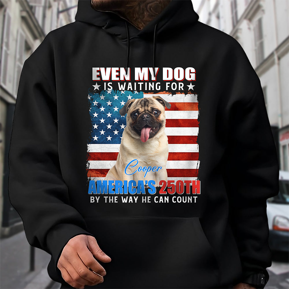 Custom Photo Even My Dogs Cats Are Waiting For American’s 250th Dark Shirt Gifts For Dad