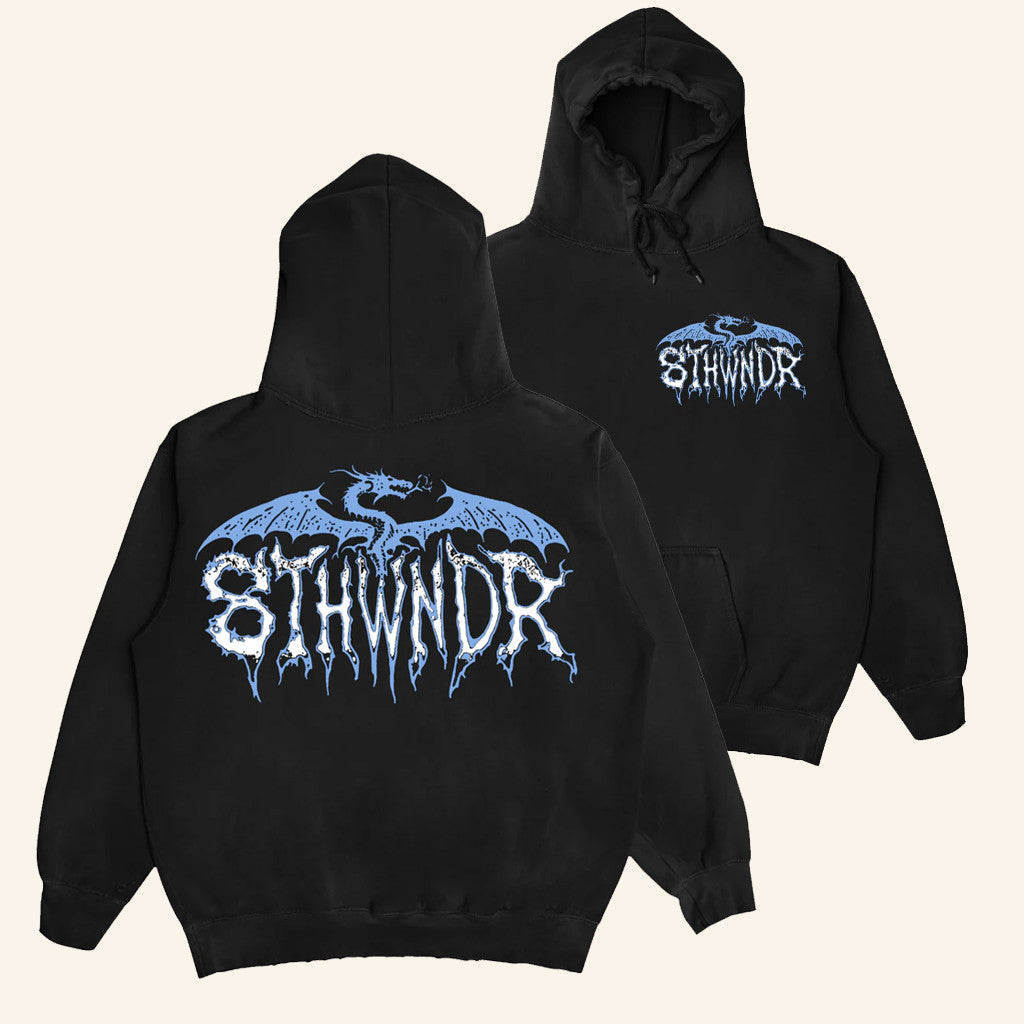 8Thwndr Merch Dragon Black Hoodie Birthday Gifts For Husband - Thriftgiftshop