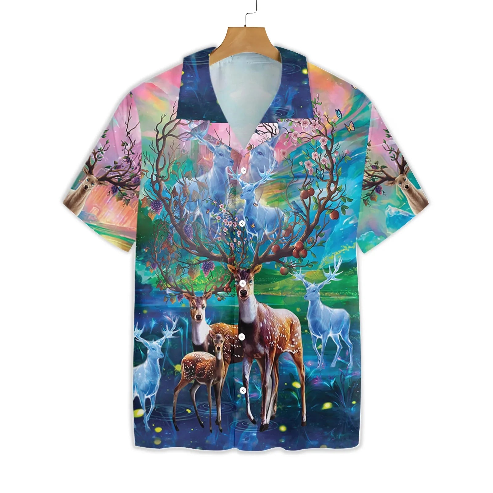 Amazing Deer Hawaiian Shirt, Deer Color Aloha Shirt For Men & Women, Best Gift For Deer Lovers