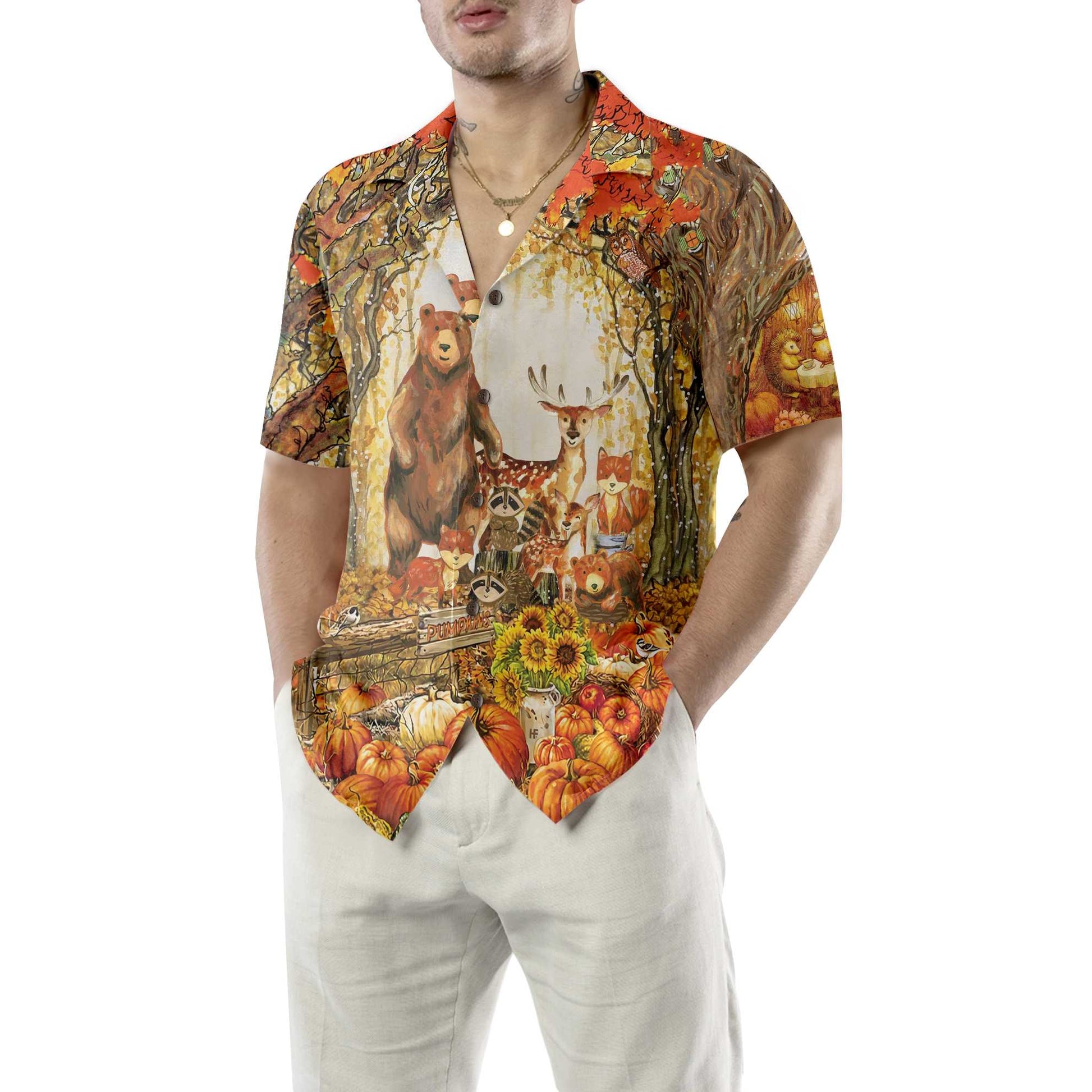 A Greatful Thanksgiving Hawaiian Shirt, Fall Thanksgiving Aloha Shirt, Gift For Thanksgiving Day
