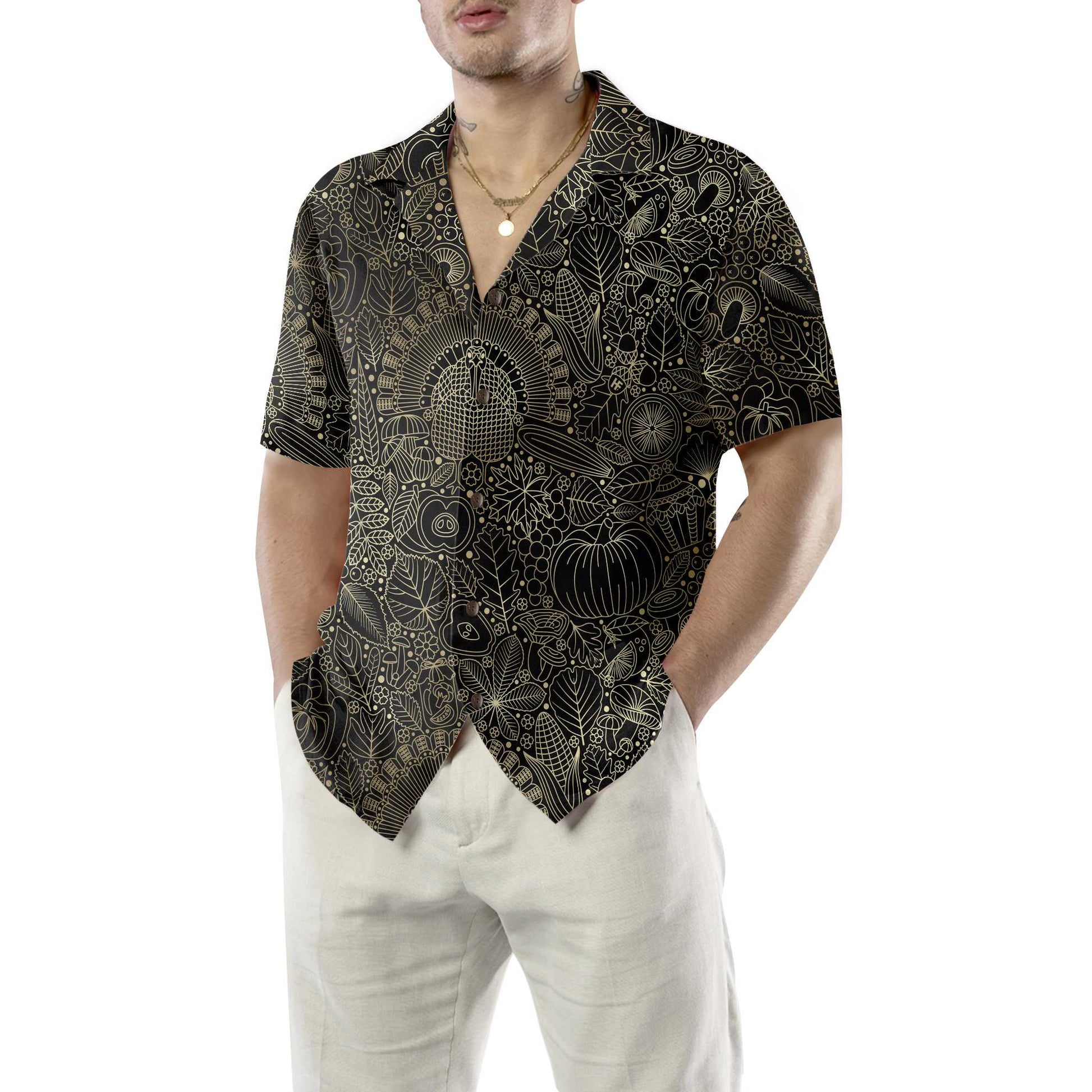 A Luxury Thanksgiving Day Hawaiian Shirt, Stylish Thanksgiving Aloha Shirt For Men And Women, Perfect Gift For Thanksgiving Day