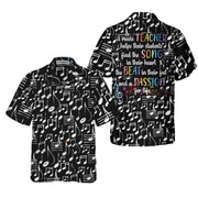 Musical Notes Pattern A Music Teacher Hawaiian Shirt, Stylish Music Teacher Aloha Shirt, Unique Music Teacher Appreciation Gift