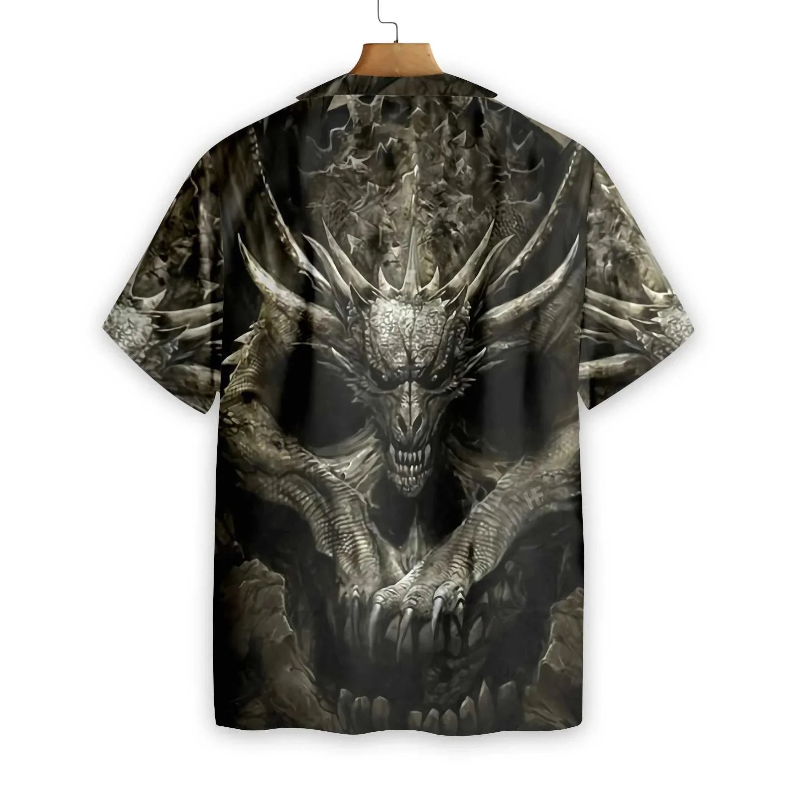 Skull Dragon Hawaiian Shirt, Dragon Aloha Shirt For Men, Perfect Gift For Dragon Lovers, Friends, Husband, Boyfriend, Family
